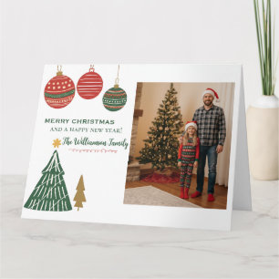 Quick Send PreWrite Modernes grafisches Weihnachts Karte