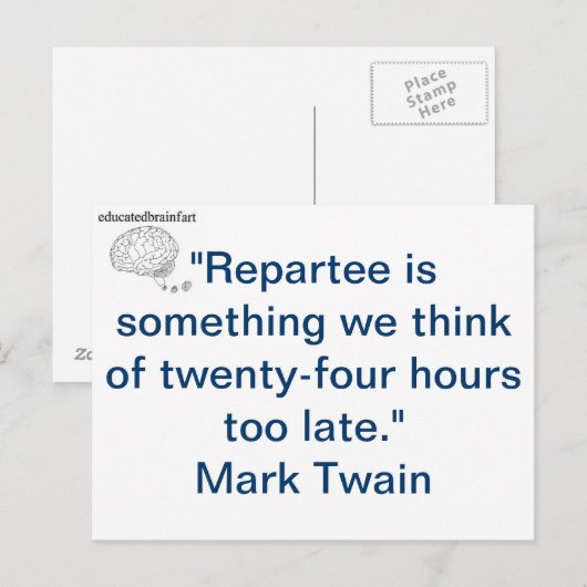 Quick Wit Postkarte (Vorne/Hinten)