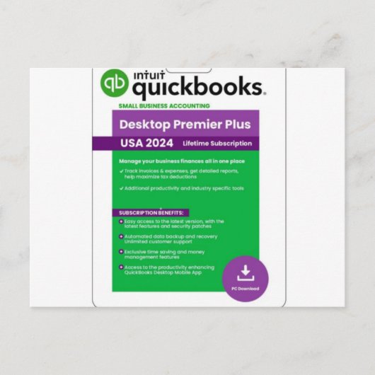 Quickbooks Desktop Premier 2024 - intquickbooks.co Postkarte (Vorderseite)