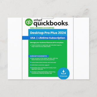 Quickbooks Desktop Pro 2023 - intquickbooks.com Postkarte