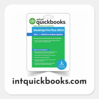 Quickbooks Desktop Pro 2024 - intquickbooks.com Quadratischer Aufkleber