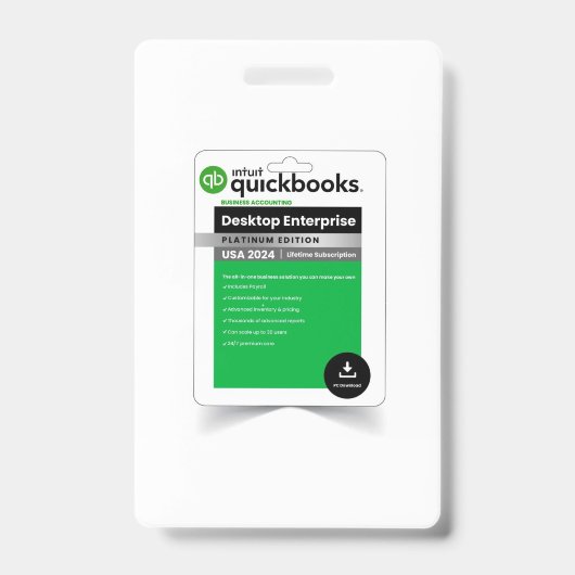 QuickBooks DesktopEnterprise2024-intquickbooks.com Ausweis (Vorderseite)