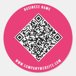 QuickConnect: QR-Code für Unternehmen Runder Aufkleber