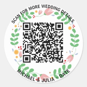 QuickLink: QR-Code-Aufkleber für Unternehmen Runder Aufkleber