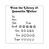 QuickNote Library-Bewertung Gummistempel (Prägung)