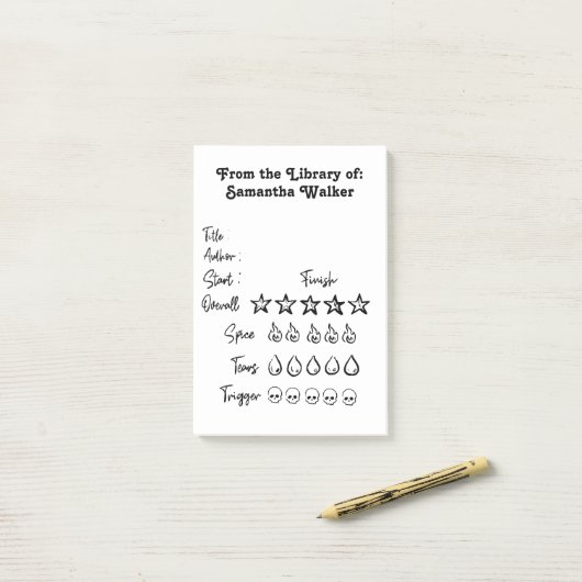 QuickNote Library-Bewertung Post-it Klebezettel (Auf Schreibtisch)