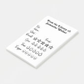 QuickNote Library-Bewertung Post-it Klebezettel (angewinkelt)