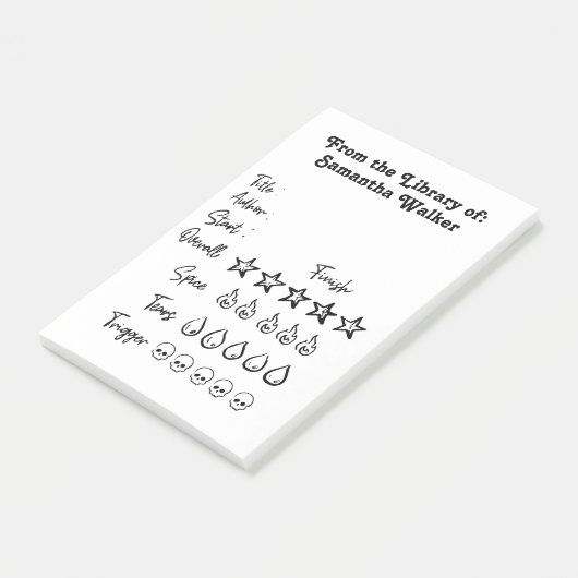 QuickNote Library-Bewertung Post-it Klebezettel (angewinkelt)