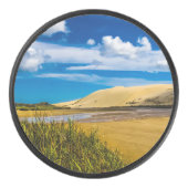 Quicksand-Fluss in der Nähe von 90 Mile Beach, Neu Eishockey Puck (Vorderseite)