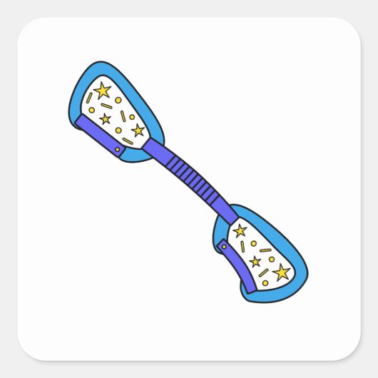 QuickStar Climbing Quadratischer Aufkleber (Vorderseite)