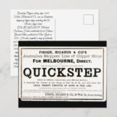 Quickstep Clipper Segelschiffe 1859 Postkarte (Vorne/Hinten)