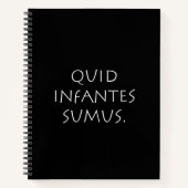 Quid infantes sumus notizblock (Vorderseite)