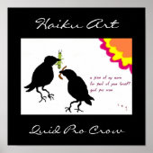 Quid Pro Crow Haiku Art Print Poster (Vorne)