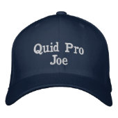 Quid Pro Joe Cap Bestickte Baseballkappe (Vorderseite)