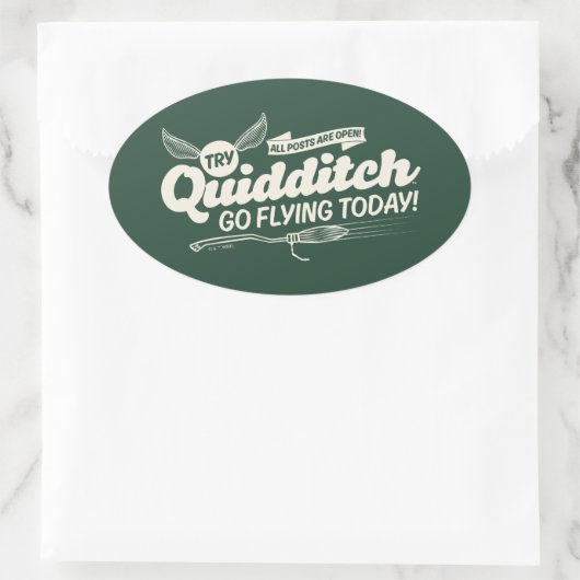QUIDDITCH™ Rekrutierungspaket Ovaler Aufkleber (Tasche)