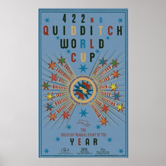 QUIDDITCH™ Weltmeisterschaft Blue Poster (Vorne)
