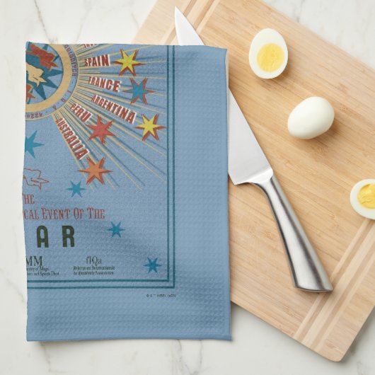 QUIDDITCH™ Weltmeisterschaft Blue Poster Geschirrtuch (Viertel Falte)