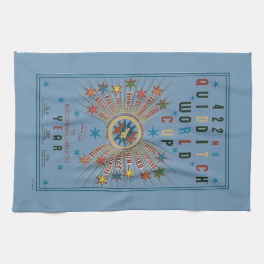QUIDDITCH™ Weltmeisterschaft Blue Poster Geschirrtuch (Horizontal)