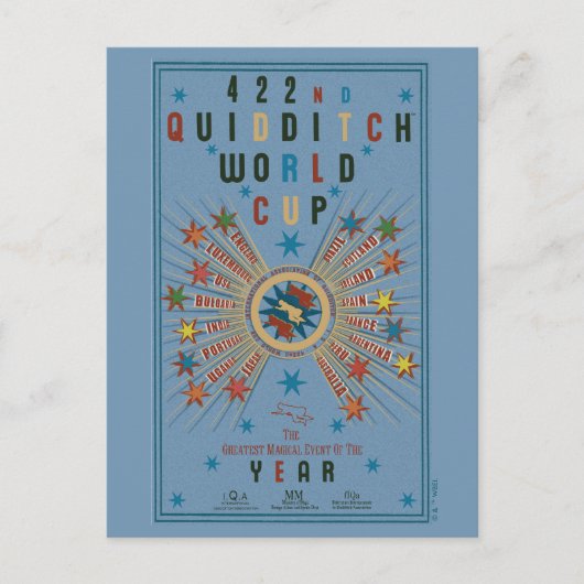 QUIDDITCH™ Weltmeisterschaft Blue Poster Postkarte (Vorderseite)