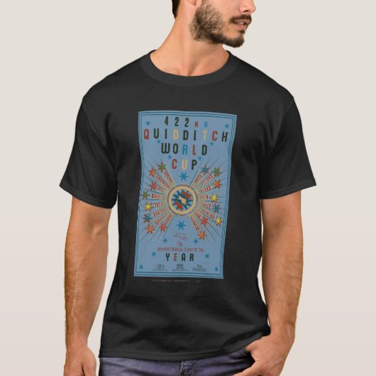 QUIDDITCH™ Weltmeisterschaft Blue Poster T-Shirt (Vorderseite)