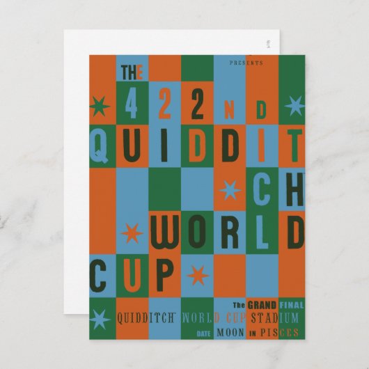 QUIDDITCH™-Weltmeisterschaft-Prüfbrett-Poster Postkarte (Vorne/Hinten)