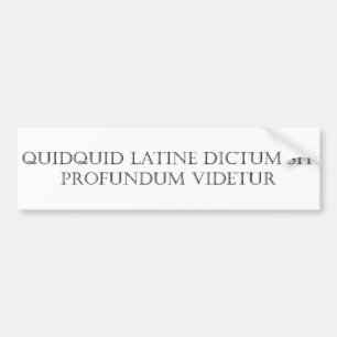 Quidquid Latine Diktum sitzen Autoaufkleber