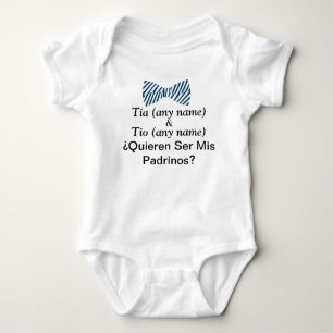 Quieren Ser Mis Padrinos GodVater Vorschlag Baby B Strampler