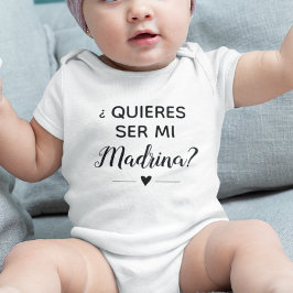 Quieres Ser Mi Madrina Godmother Proposal Baby Strampler