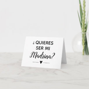 Quieres Ser Mi Madrina Godmutter Vorschlag Einladung