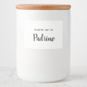 Quieres Ser Mi Padrino Candle Label Lebensmitteletikett (Vorderseite)