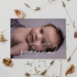 Quieres ser mi padrino GodVater Vorschlagskarte Einladung