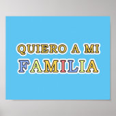 Quiero a mi Familia Español I Liebe Meine Familie Poster (Vorne)