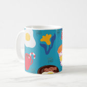 "Quiero Café" Frühstücksmuster-Tasse Kaffeetasse (Vorderseite Links)