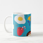 "Quiero Café" Frühstücksmuster-Tasse Kaffeetasse (Links)