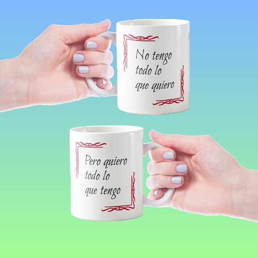 Quiero di Sprichwort Kaffeetasse