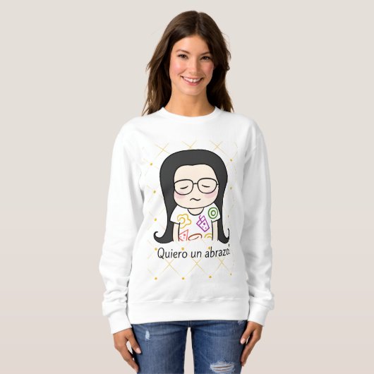 Quiero un abrazo, Mädchen Sweatshirt (Vorne ganz)