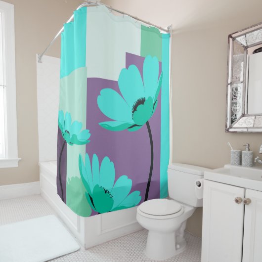 Quiet Abstract Floral Rhythm Duschvorhang (Beispiel)