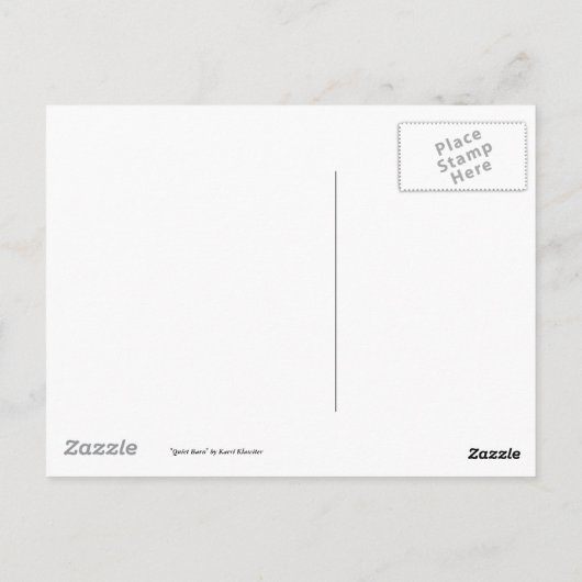 Quiet Barn Postkarte (Rückseite)