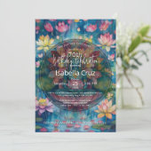Quiet Becoming | Lotusblumen-Design Einladung (Stehend Vorderseite)