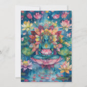 Quiet Becoming | Lotusblumen-Design Einladung (Rückseite)
