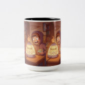 Quiet Before the Hatch Zweifarbige Tasse (Mittel)