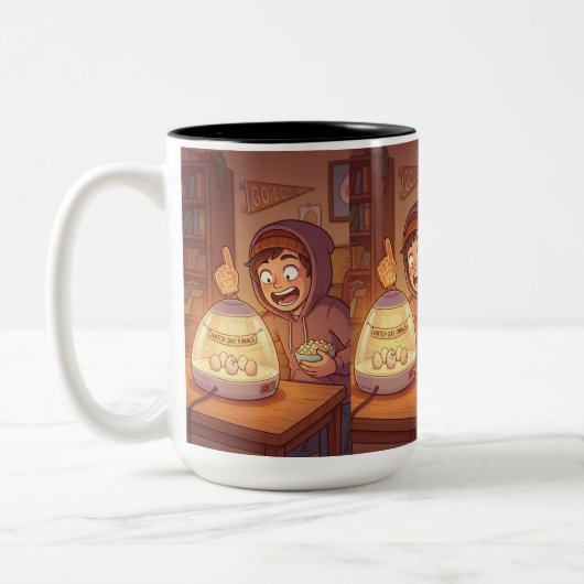 Quiet Before the Hatch Zweifarbige Tasse (Links)