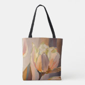 Quiet Bloom – Abstract Tulips In Soft Gold Tasche (Rückseite)