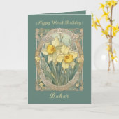 Quiet Bloom Daffodil March Birthflower Karte (Gelbe Blume)