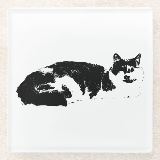 Quiet Companion Glasuntersetzer (Vorderseite)