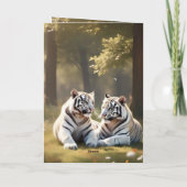 Quiet Companions – White Tigers Greeting Card Karte (Rückseite)
