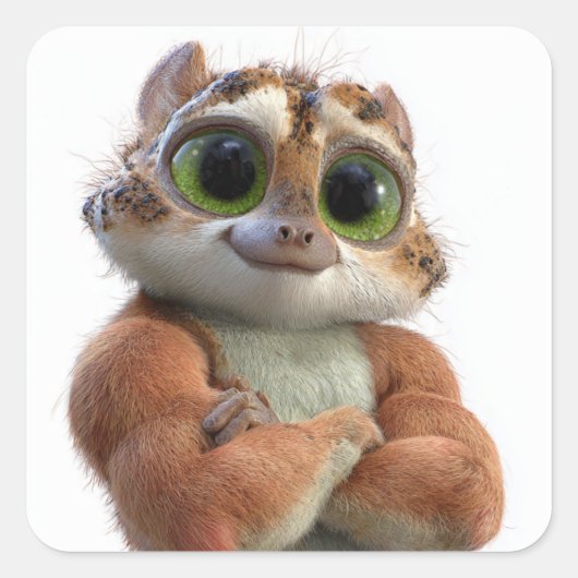 Quiet Confidence Quadratischer Aufkleber (Vorderseite)