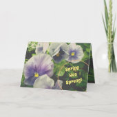 Quiet Conversations Violets~Ostergrusskarte Karte (Vorderseite)