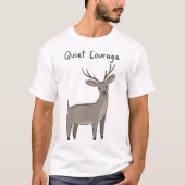 Quiet-Courage-Deer-Minimalist-Motivation T-Shirt (Vorderseite)