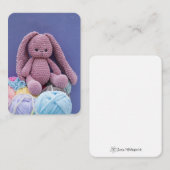 Quiet Crochet Bunny – Pastel Yarn Mood Mitteilungskarte (Vorne/Hinten)